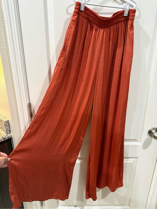 Zara Pants - Zara Wide-Leg Boho Pants in Burnt Orange Parisian